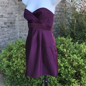 Size 0 Alfred Angelo Grape Strapless Dress